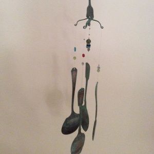 Wind Chime Vintage Silverware Fork four Spoons